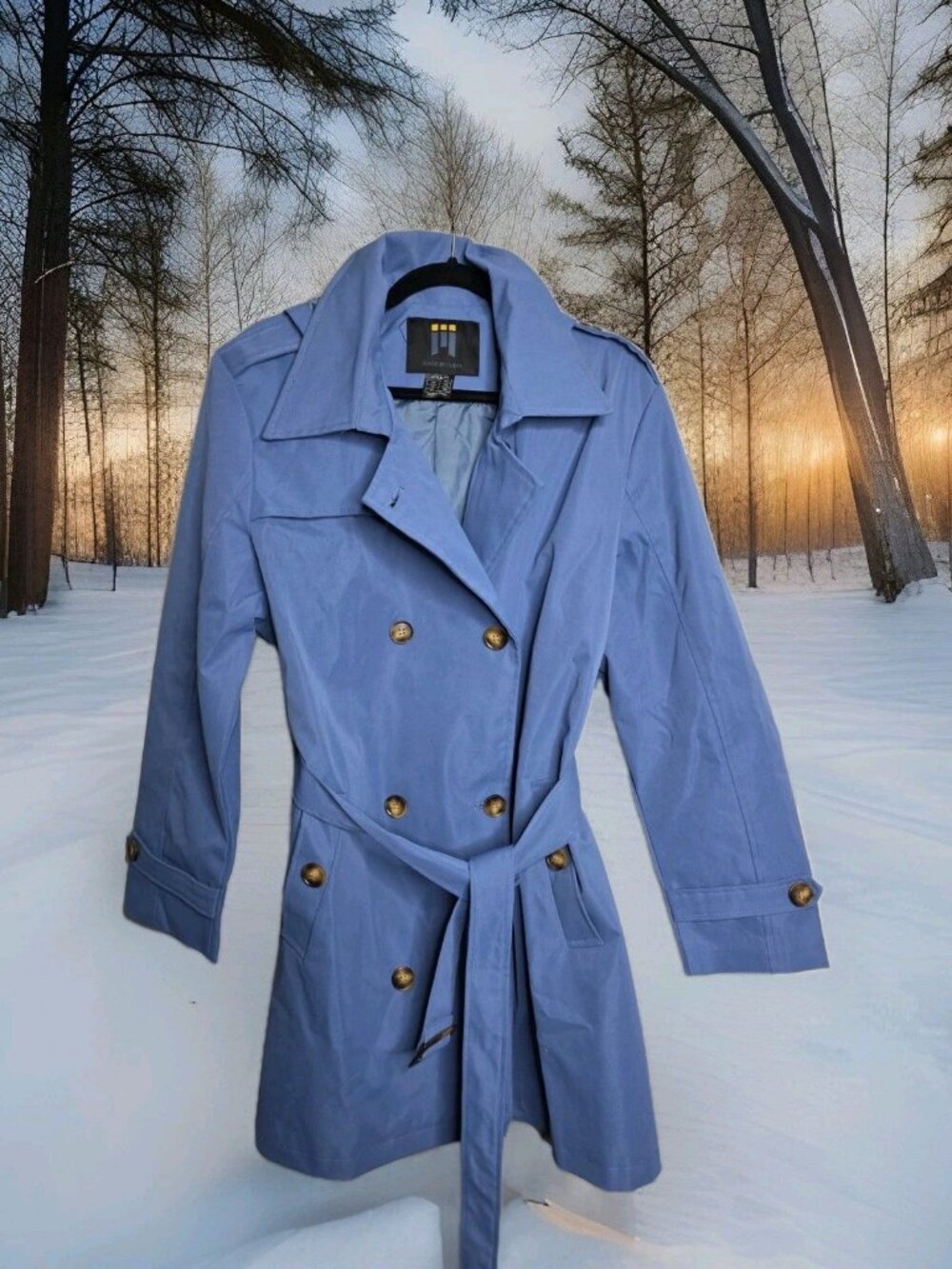 Women's Trench Coat Double-Breasted Classic Lapel Overcoat Outerwear Coat XXL